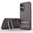 Ultra-thin Silicone Gel Soft Case Cover with Stand KC1 for Oppo Reno8 T 4G Brown