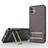 Ultra-thin Silicone Gel Soft Case Cover with Stand KC1 for Samsung Galaxy A04E Brown