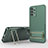 Ultra-thin Silicone Gel Soft Case Cover with Stand KC1 for Samsung Galaxy A13 4G Green