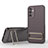 Ultra-thin Silicone Gel Soft Case Cover with Stand KC1 for Samsung Galaxy A14 4G Brown