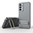 Ultra-thin Silicone Gel Soft Case Cover with Stand KC1 for Samsung Galaxy M54 5G Gray