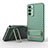 Ultra-thin Silicone Gel Soft Case Cover with Stand KC1 for Samsung Galaxy M54 5G Green