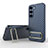 Ultra-thin Silicone Gel Soft Case Cover with Stand KC1 for Samsung Galaxy S22 Plus 5G Blue