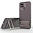 Ultra-thin Silicone Gel Soft Case Cover with Stand KC1 for Xiaomi Redmi 10 India Brown