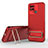 Ultra-thin Silicone Gel Soft Case Cover with Stand KC1 for Xiaomi Redmi 10 Power Red