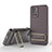 Ultra-thin Silicone Gel Soft Case Cover with Stand KC1 for Xiaomi Redmi 10 Prime Brown