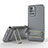 Ultra-thin Silicone Gel Soft Case Cover with Stand KC1 for Xiaomi Redmi 10 Prime Gray