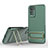 Ultra-thin Silicone Gel Soft Case Cover with Stand KC1 for Xiaomi Redmi Note 11 4G (2022) Green