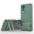 Ultra-thin Silicone Gel Soft Case Cover with Stand KC1 for Xiaomi Redmi Note 11 Pro 4G Green