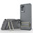 Ultra-thin Silicone Gel Soft Case Cover with Stand KC1 for Xiaomi Redmi Note 11 Pro 5G Gray