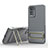 Ultra-thin Silicone Gel Soft Case Cover with Stand KC1 for Xiaomi Redmi Note 11S 4G Gray