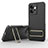 Ultra-thin Silicone Gel Soft Case Cover with Stand KC1 for Xiaomi Redmi Note 12 4G Black