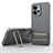 Ultra-thin Silicone Gel Soft Case Cover with Stand KC1 for Xiaomi Redmi Note 12 4G Gray