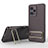 Ultra-thin Silicone Gel Soft Case Cover with Stand KC1 for Xiaomi Redmi Note 12 Pro 5G Brown