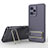 Ultra-thin Silicone Gel Soft Case Cover with Stand KC1 for Xiaomi Redmi Note 12 Pro 5G Clove Purple