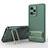 Ultra-thin Silicone Gel Soft Case Cover with Stand KC1 for Xiaomi Redmi Note 12 Pro 5G Green