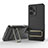 Ultra-thin Silicone Gel Soft Case Cover with Stand KC1 for Xiaomi Redmi Note 12 Pro+ Plus 5G Black