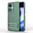 Ultra-thin Silicone Gel Soft Case Cover with Stand KC2 for Oppo K11x 5G Green