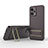 Ultra-thin Silicone Gel Soft Case Cover with Stand KC2 for Xiaomi Poco X5 5G Brown