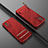 Ultra-thin Silicone Gel Soft Case Cover with Stand KC2 for Xiaomi Redmi 10 Prime Red