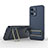 Ultra-thin Silicone Gel Soft Case Cover with Stand KC2 for Xiaomi Redmi Note 12 5G Blue