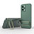 Ultra-thin Silicone Gel Soft Case Cover with Stand KC2 for Xiaomi Redmi Note 12 5G Green