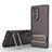 Ultra-thin Silicone Gel Soft Case Cover with Stand KC3 for Huawei Honor 80 5G Brown