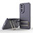 Ultra-thin Silicone Gel Soft Case Cover with Stand KC3 for Huawei Honor 80 Pro 5G Clove Purple