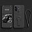 Ultra-thin Silicone Gel Soft Case Cover with Stand S01 for Vivo iQOO 11 Pro 5G Black