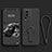 Ultra-thin Silicone Gel Soft Case Cover with Stand S01 for Vivo iQOO Neo7 5G Black