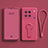 Ultra-thin Silicone Gel Soft Case Cover with Stand S01 for Vivo X90 Pro+ Plus 5G Hot Pink