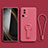 Ultra-thin Silicone Gel Soft Case Cover with Stand S01 for Xiaomi Civi 2 5G Hot Pink