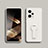 Ultra-thin Silicone Gel Soft Case Cover with Stand S01 for Xiaomi Poco F5 5G White