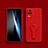 Ultra-thin Silicone Gel Soft Case Cover with Stand S01 for Xiaomi Redmi K50 5G Red