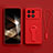 Ultra-thin Silicone Gel Soft Case Cover with Stand S01 for Xiaomi Redmi K70 5G Red