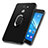 Ultra-thin Silicone Gel Soft Case with Finger Ring Stand A02 for Huawei Y7 Prime Black