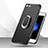 Ultra-thin Silicone Gel Soft Case with Finger Ring Stand for Apple iPhone 7 Black