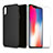 Ultra-thin Silicone Gel Soft Case with Screen Protector for Apple iPhone Xs Black