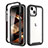 Ultra-thin Silicone Gel Soft Matte Finish Front and Back Case 360 Degrees Cover for Apple iPhone 15 Black