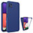 Ultra-thin Silicone Gel Soft Matte Finish Front and Back Case 360 Degrees Cover for Samsung Galaxy A22 5G Blue