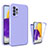 Ultra-thin Silicone Gel Soft Matte Finish Front and Back Case 360 Degrees Cover for Samsung Galaxy A72 4G Clove Purple
