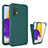 Ultra-thin Silicone Gel Soft Matte Finish Front and Back Case 360 Degrees Cover for Samsung Galaxy A72 4G Green