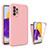 Ultra-thin Silicone Gel Soft Matte Finish Front and Back Case 360 Degrees Cover for Samsung Galaxy A72 4G Pink