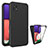 Ultra-thin Silicone Gel Soft Matte Finish Front and Back Case 360 Degrees Cover for Samsung Galaxy F42 5G Black