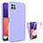 Ultra-thin Silicone Gel Soft Matte Finish Front and Back Case 360 Degrees Cover for Samsung Galaxy F42 5G Clove Purple