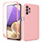 Ultra-thin Silicone Gel Soft Matte Finish Front and Back Case 360 Degrees Cover MJ1 for Samsung Galaxy A32 5G Pink