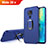 Ultra-thin Silicone TPU Soft Case with Magnetic Finger Ring Stand for Huawei Mate 20 X 5G Blue