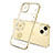 Ultra-thin Transparent Flowers Soft Case Cover for Apple iPhone 13 Mini Gold