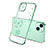 Ultra-thin Transparent Flowers Soft Case Cover for Apple iPhone 13 Mini Green