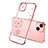 Ultra-thin Transparent Flowers Soft Case Cover for Apple iPhone 15 Rose Gold